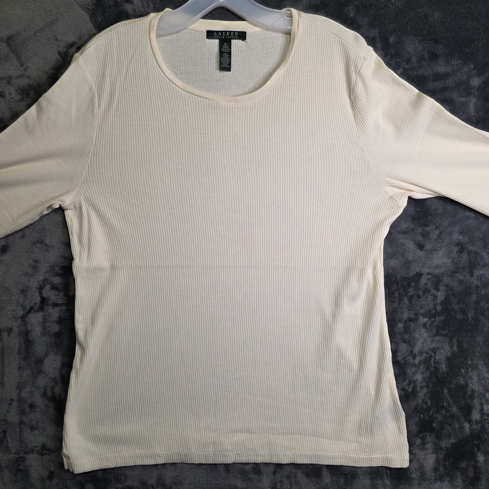 Lauren Ralph Lauren Shirt Wmns XL Suede Elbow Pads. - Picture 6 of 8